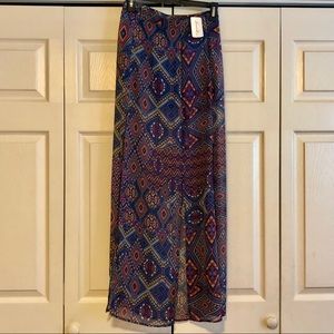 NWT Printed Maxi Skirt
